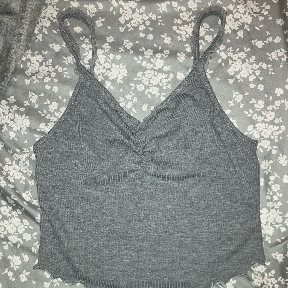 Me to We Grey Crop Top